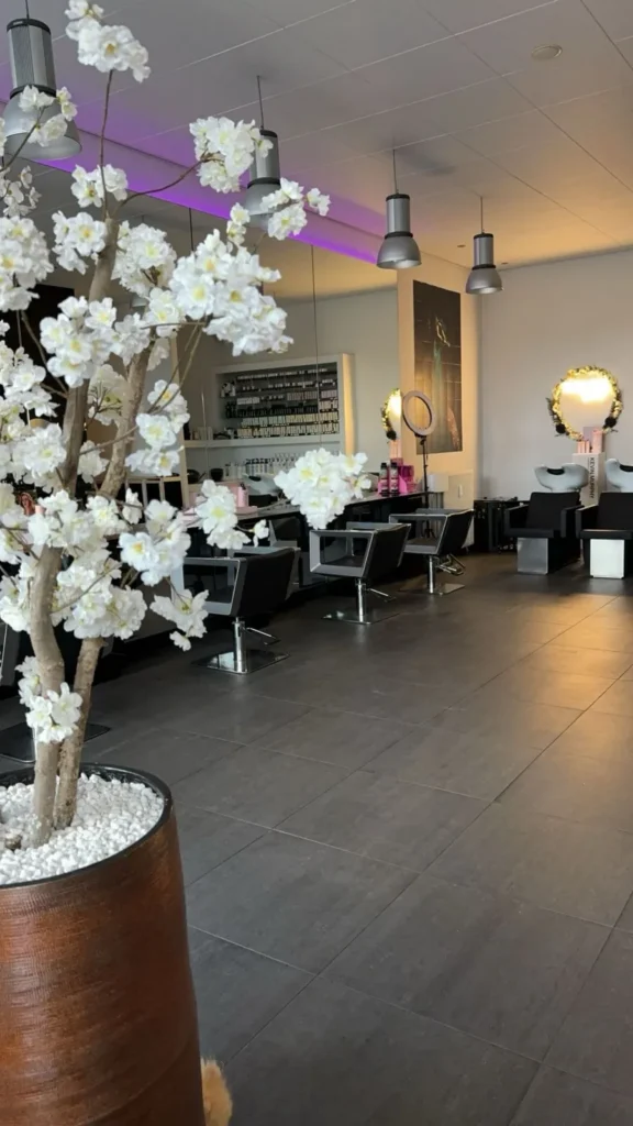 De kapstoelen en spiegels in Salon TOF